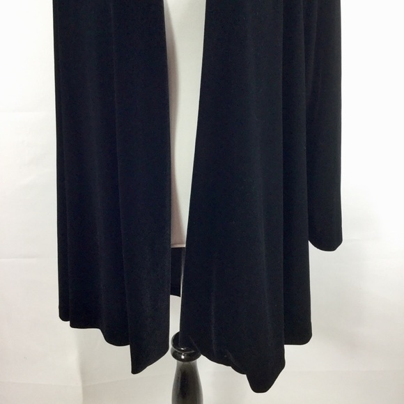 Vintage R&K Evenings Open Front Black Velvet Jacket Cardigan - Picture 3 of 13